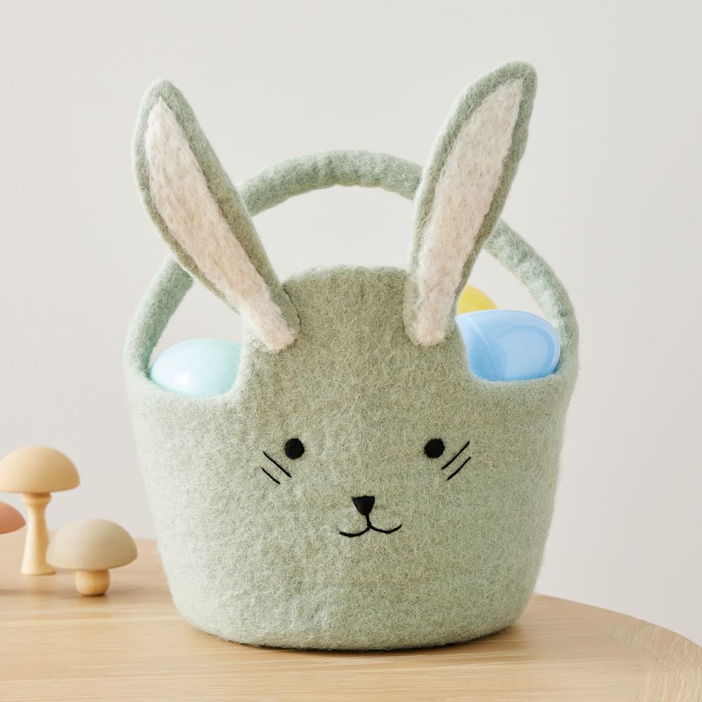 Felt Bunny Easter Bucket | West Elm