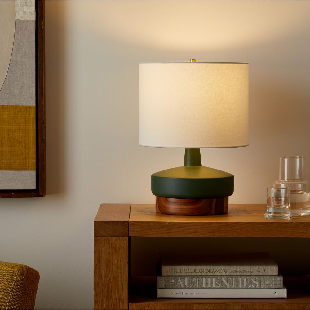 Wood & Ceramic Table Lamp (17") | West Elm