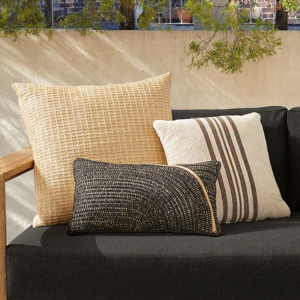 Faux Jute Indoor/Outdoor Pillow West Elm