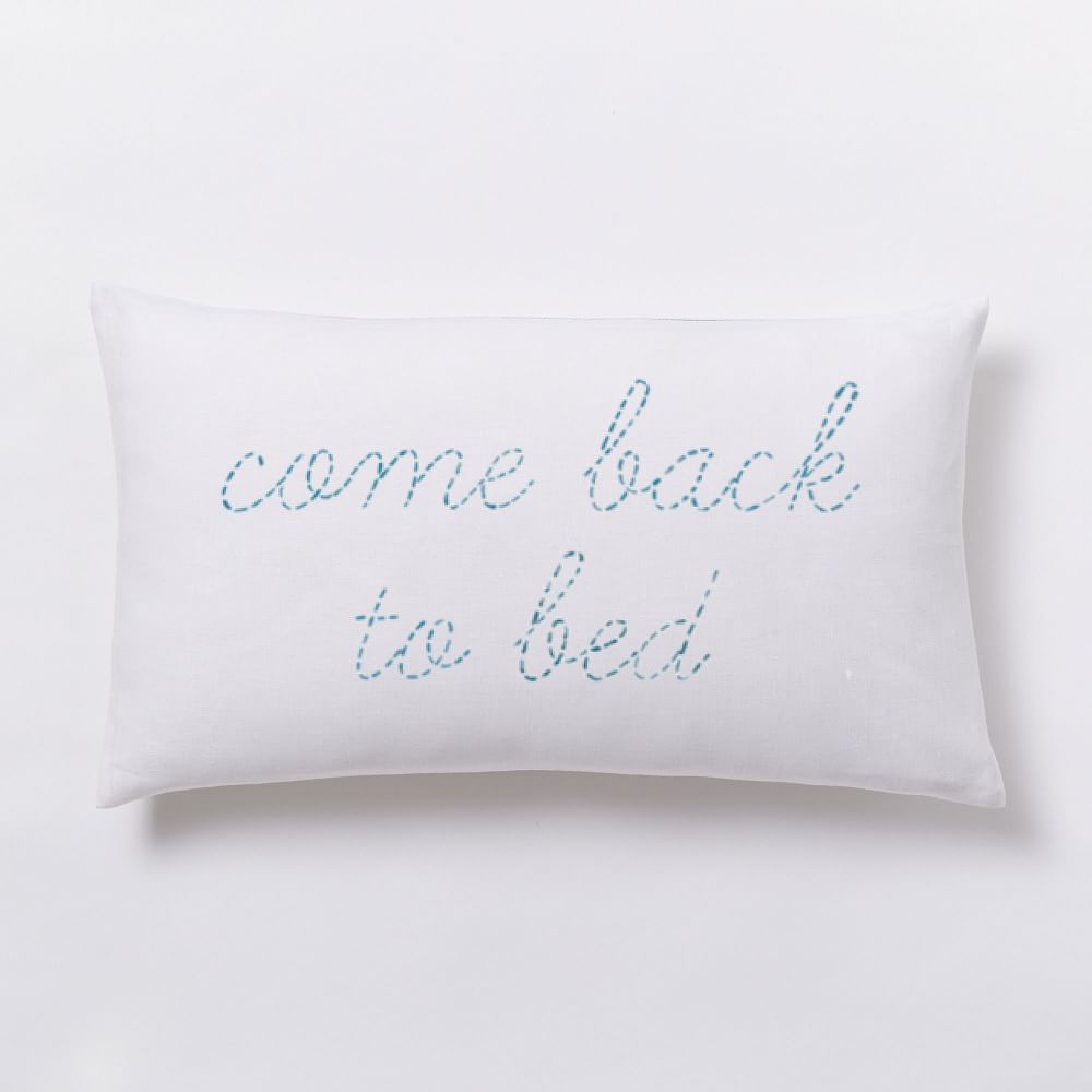 Come Back to Bed Lumbar Pillow Cover West Elm
