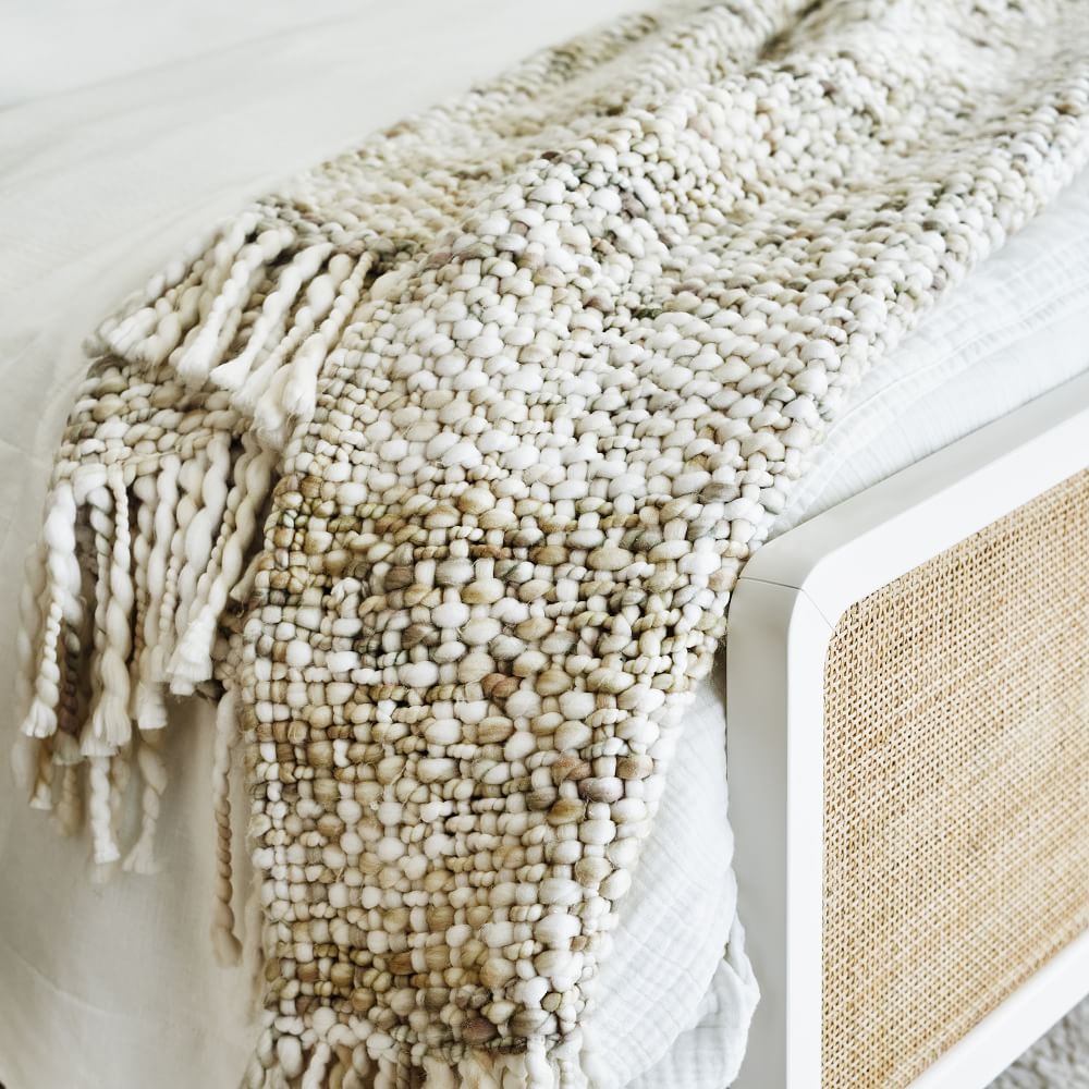 Marled Basketweave Throw West Elm
