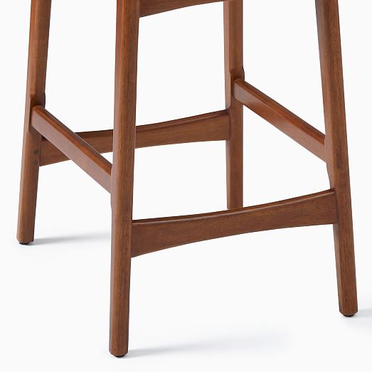 walnut backless counter stool