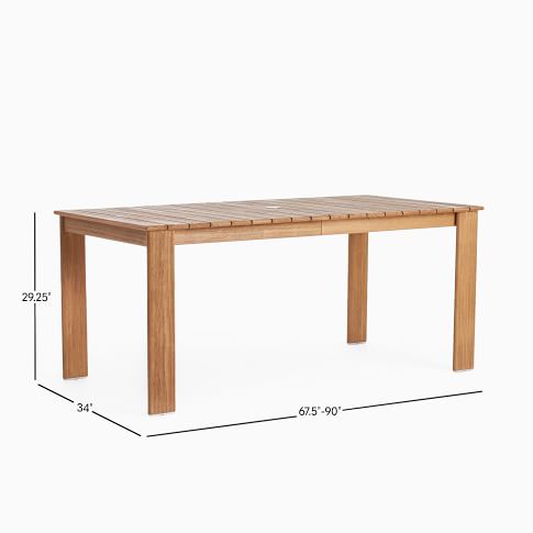 Playa Outdoor Expandable Dining Table (67.5