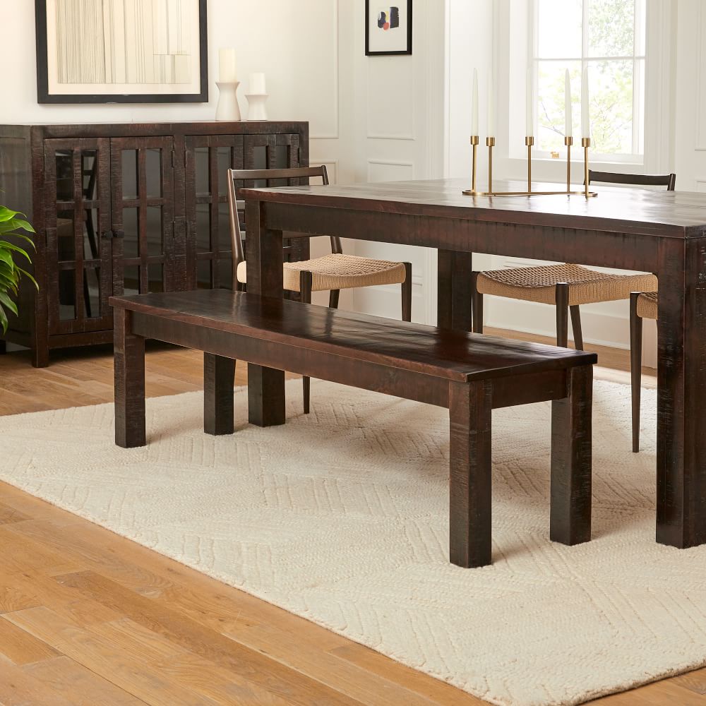 Whistler Dining Bench Tobacco Brown West Elm