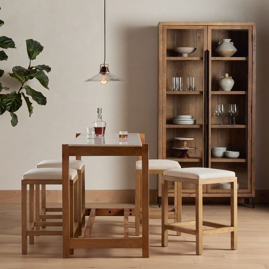 simple wood counter stool