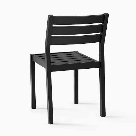 black aluminum outdoor dining chairs