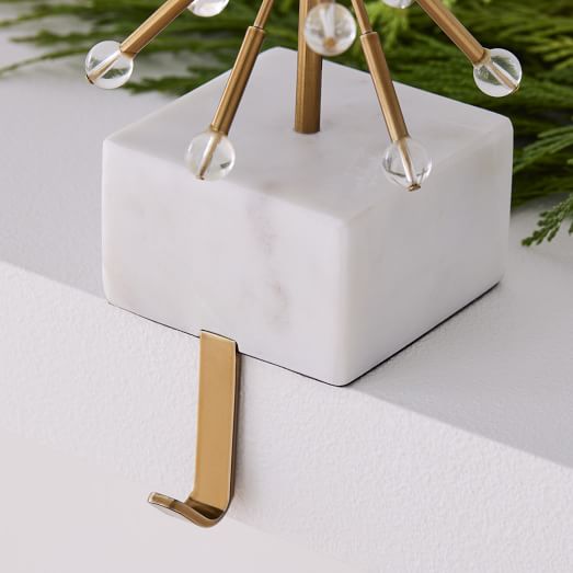 Metal & Marble Tree Stocking Holder West Elm