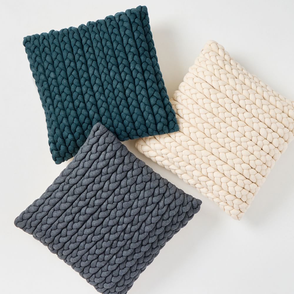 Braided Jersey Pillow Cover West Elm