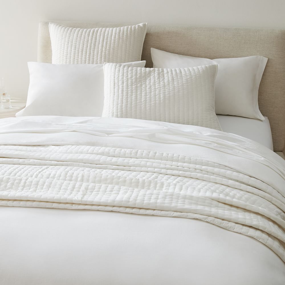 Airy Cotton Voile Solid Quilt & Shams | West Elm