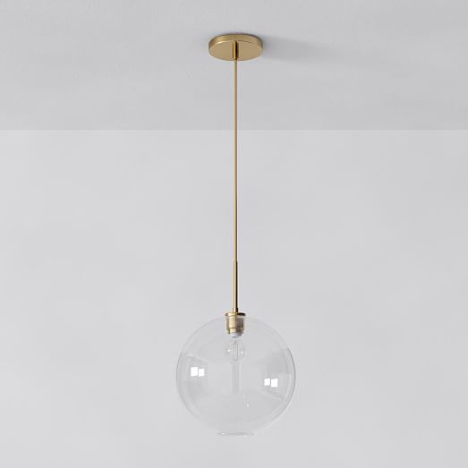 Sculptural Glass Globe Hardwired 