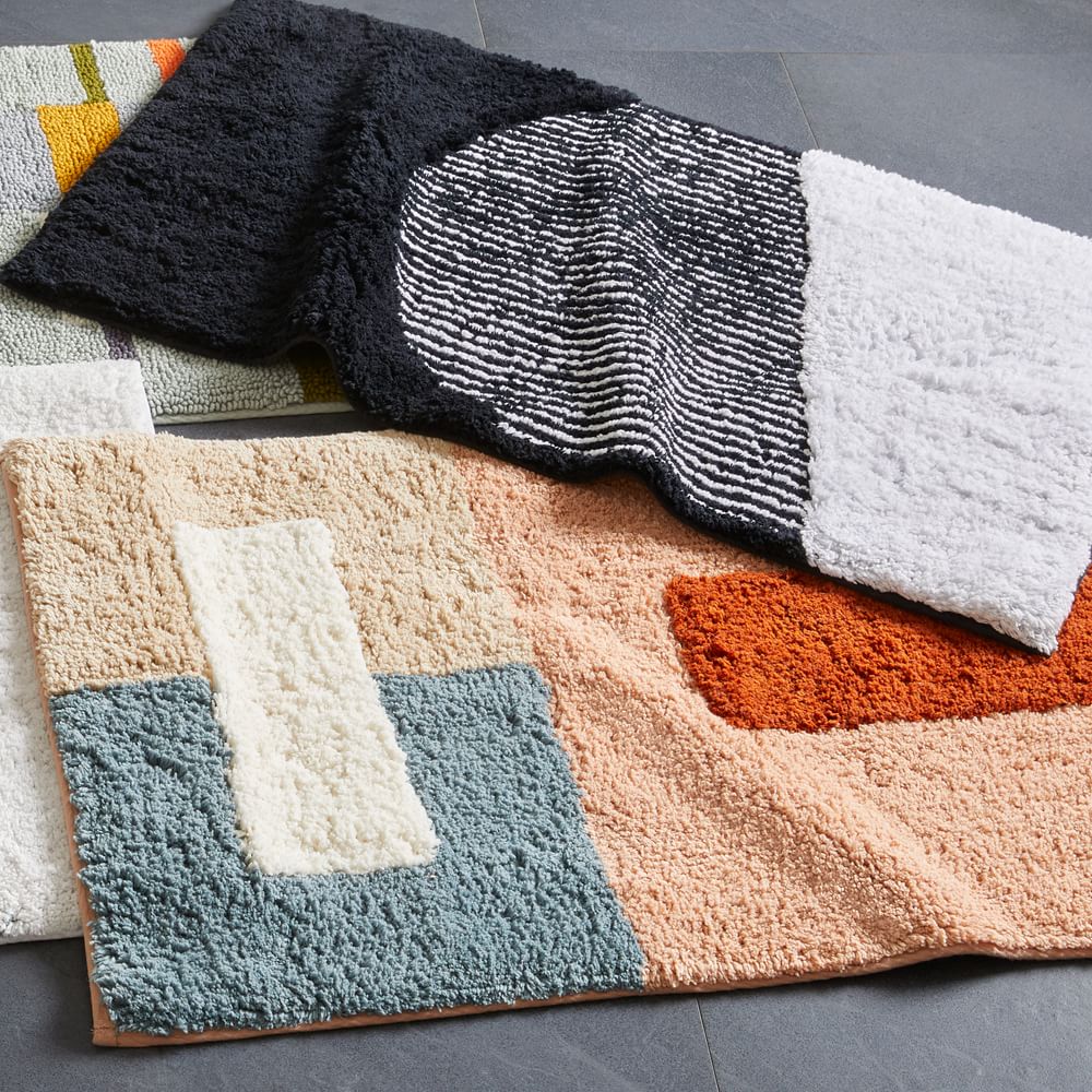 Organic Shadow Graphic Bath Mat West Elm