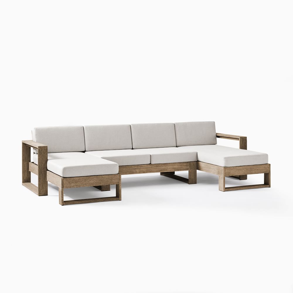 Portside Outdoor 3-Piece U-Shaped Sectional (120