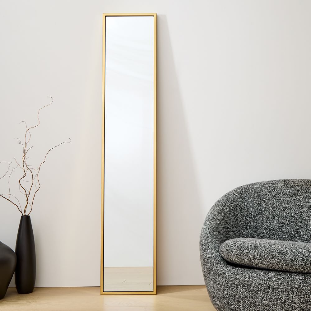 Metal Frame Narrow Floor Mirror - 14"W x 72"H | West Elm