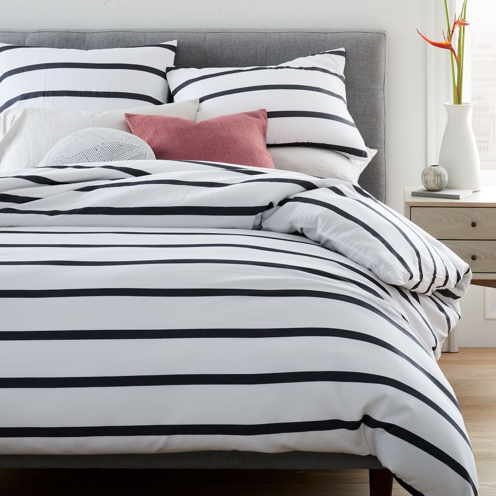 west elm striped duvet covers