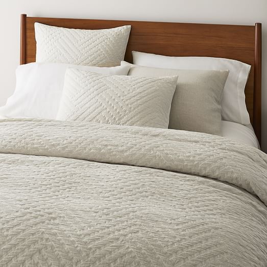 neutral textured duvet cover