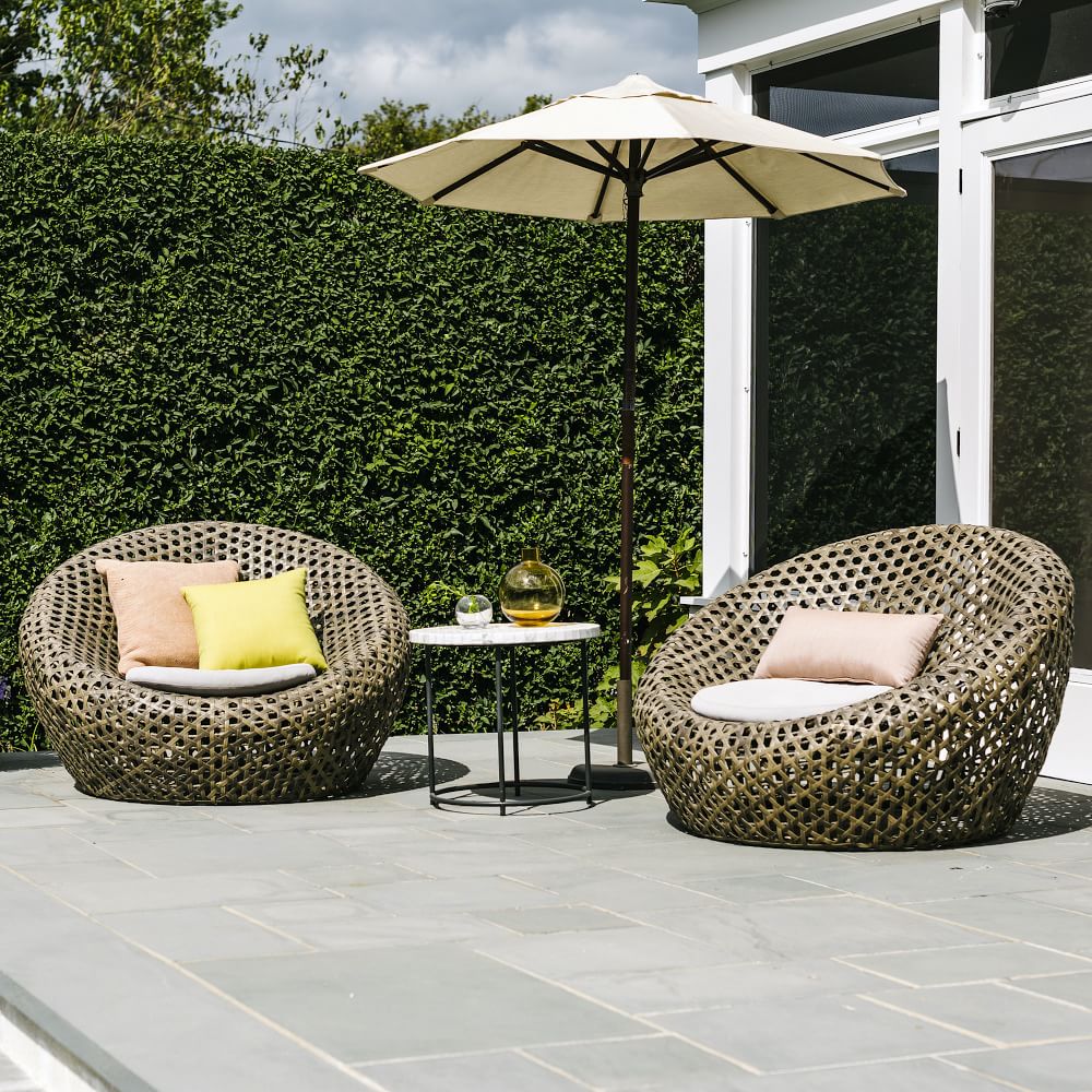 Montauk Outdoor Nest Chair Antique Palm West Elm