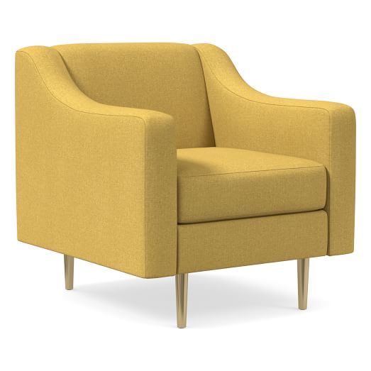 west elm yellow chair