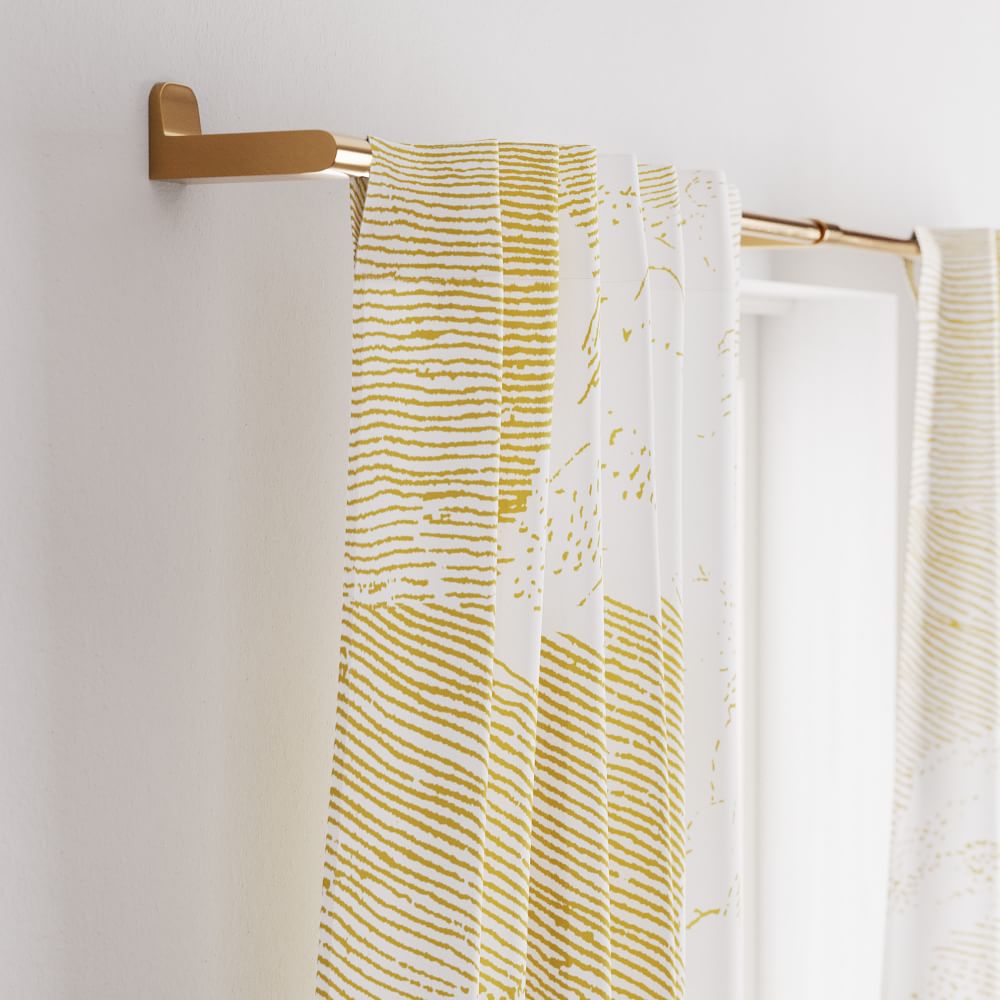 Cotton Canvas Etched Cloud Curtains (Set of 2) Dark Horseradish