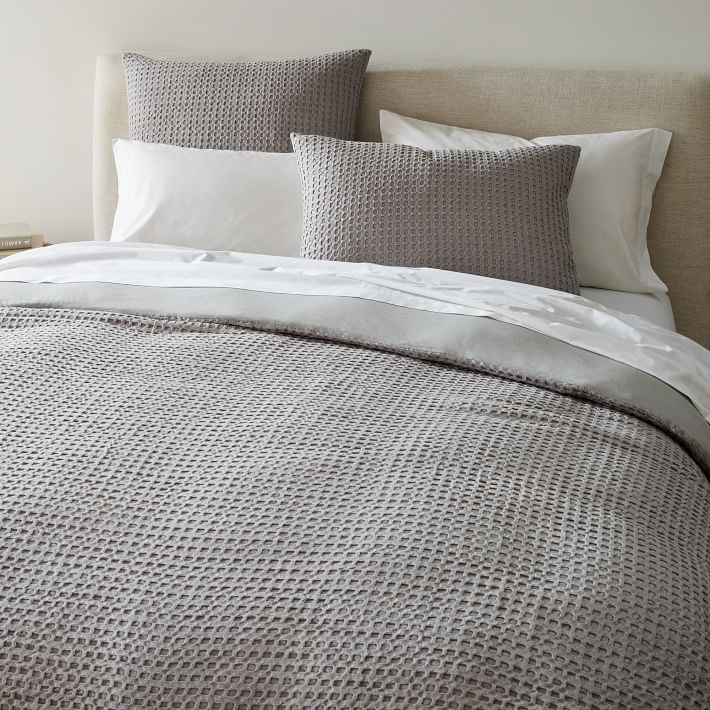 Cotton Waffle Duvet Cover \u0026 Shams 