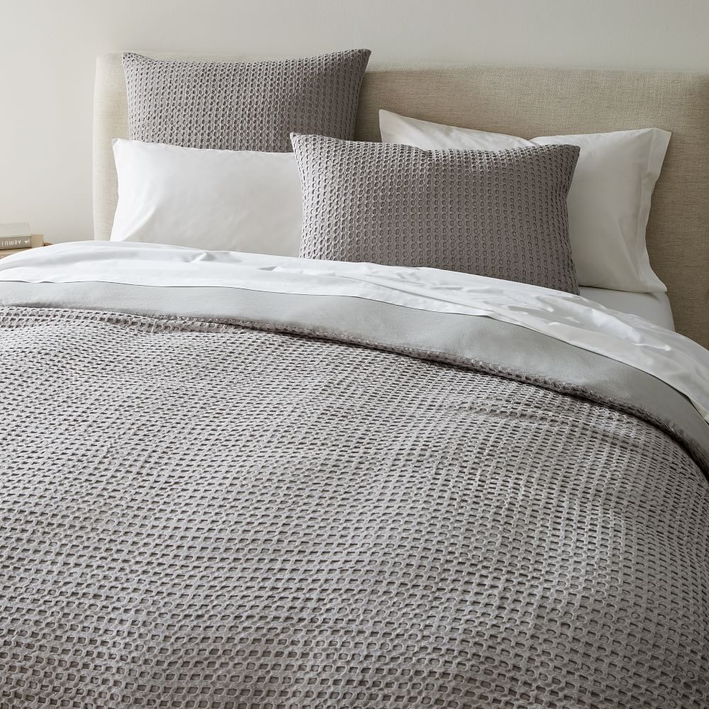 Organic Cotton Waffle Duvet Cover & Shams West Elm