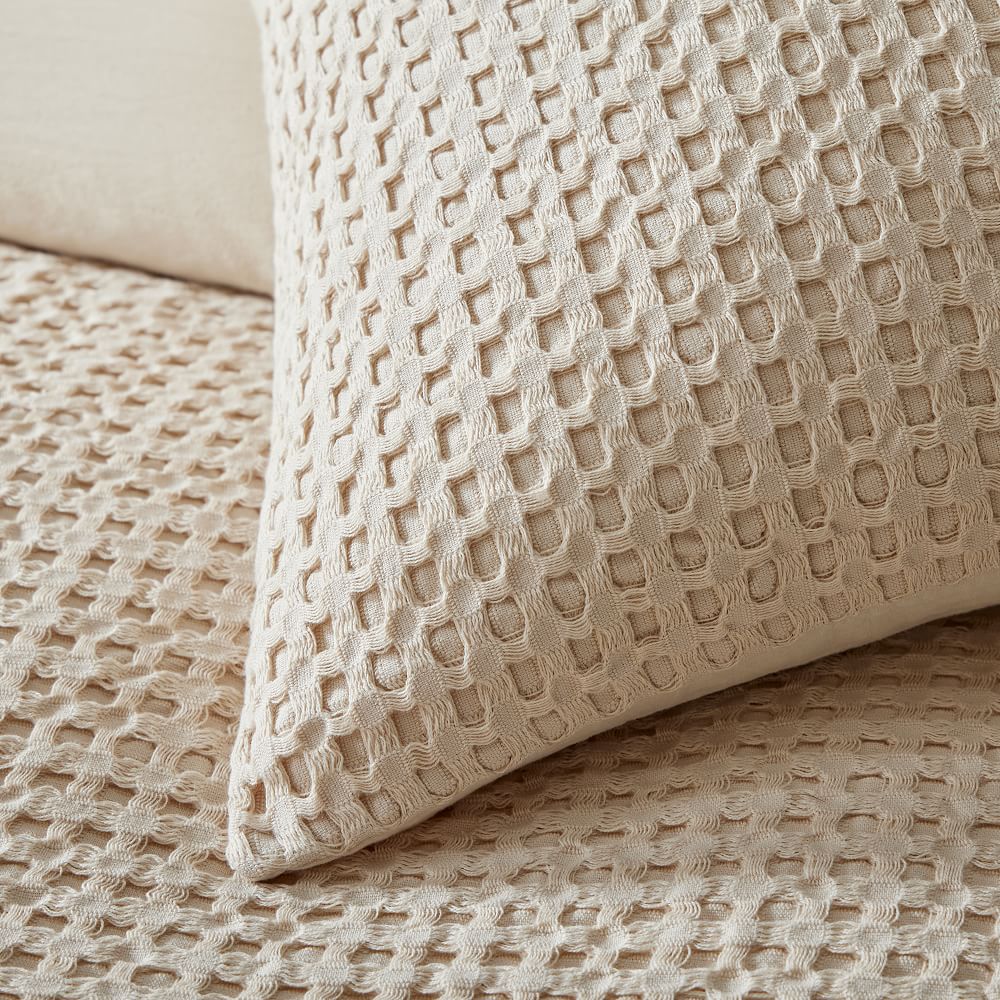 Organic Cotton Waffle Duvet Cover & Shams West Elm