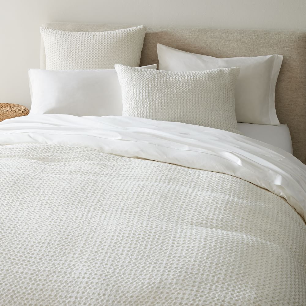 Organic Cotton Waffle Duvet Cover & Shams West Elm