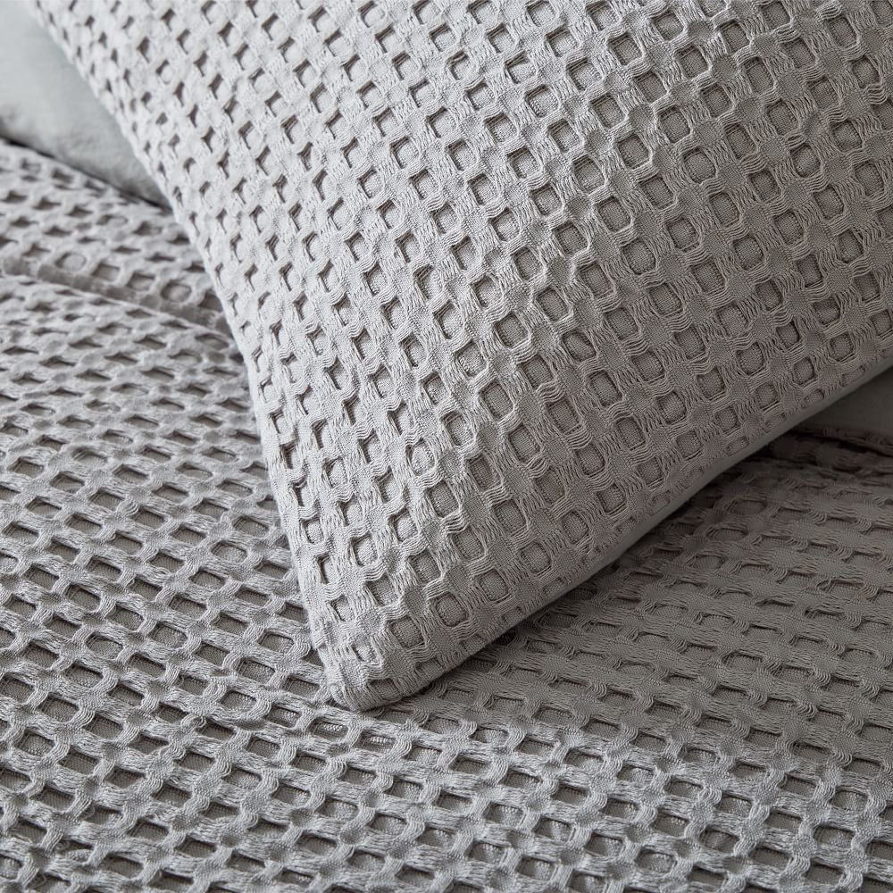 Organic Cotton Waffle Duvet Cover & Shams West Elm