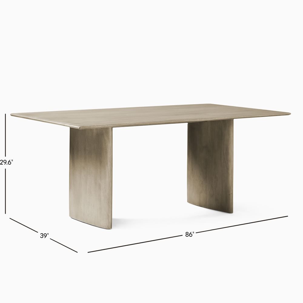 Anton Solid Wood Dining Table Graywashed West Elm
