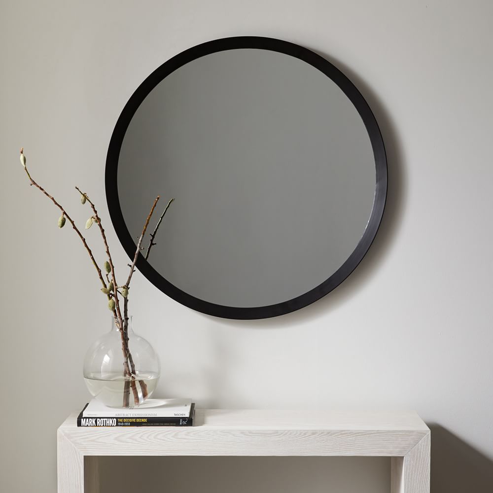 Thick Frame Metal Round Wall Mirror 30" West Elm