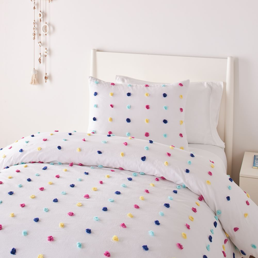 tufted dot duvet cover