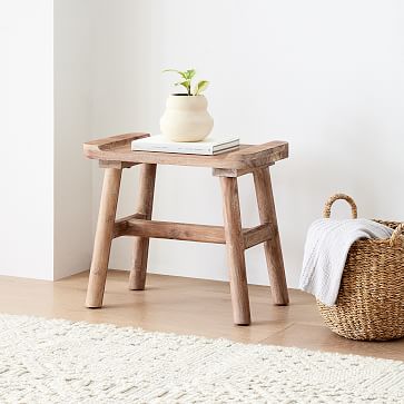 west elm wood stool