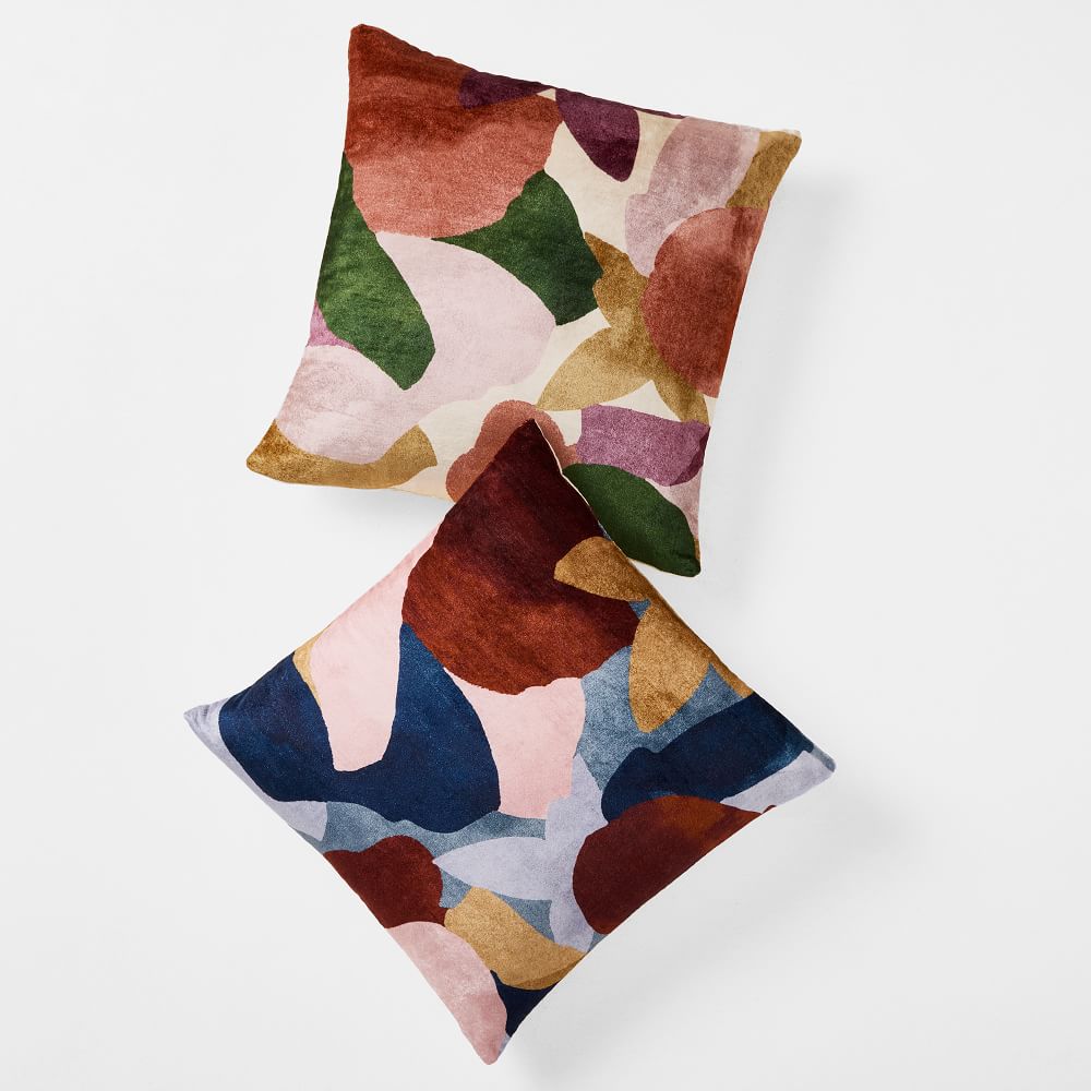 Modern Abstract Floral Pillow Cover West Elm