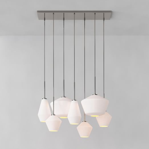 west elm milk glass chandelier