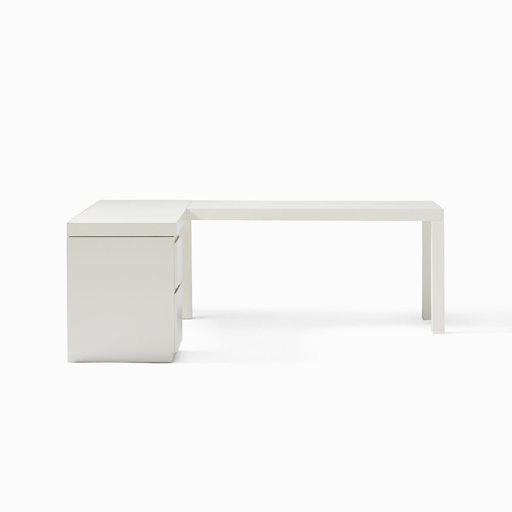 Parsons LShaped Desk & File Set West Elm