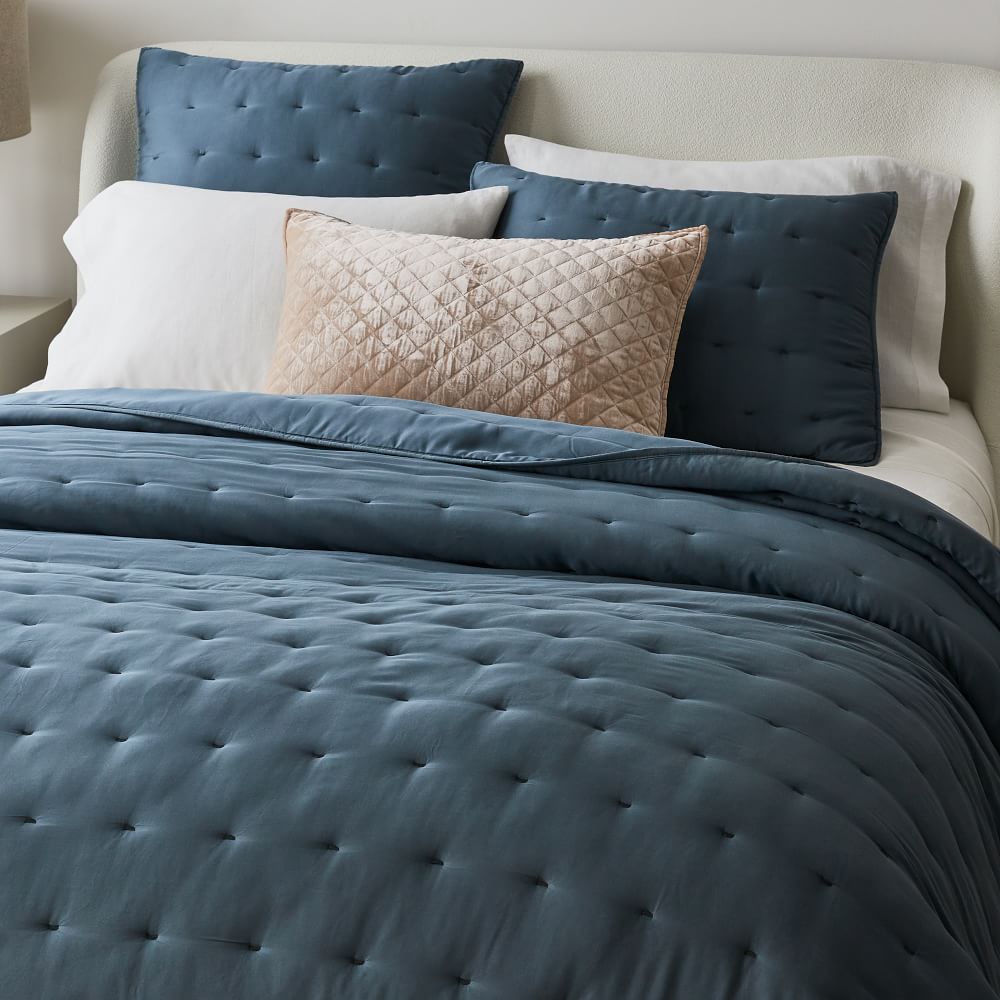 Silky TENCEL™ Crescent Stitch Quilt & Shams West Elm