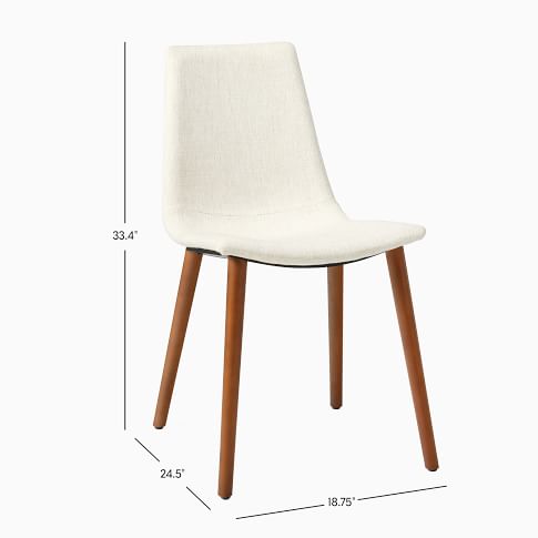 Slope Upholstered Dining Chair - Wood Legs | West Elm