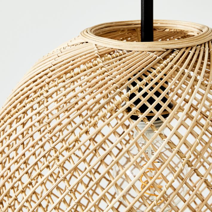 west elm rattan pendant