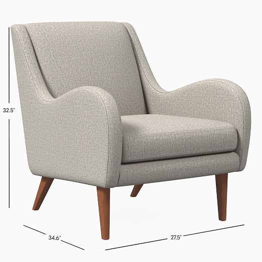 west elm gray chair