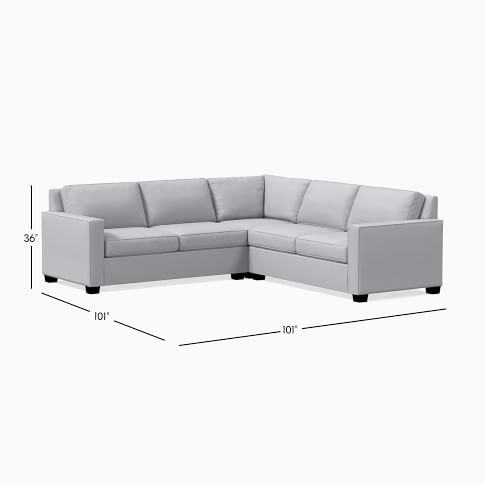 Henry 3 Piece L-Shaped Sectional Sofa | Sofa With Chaise | West Elm