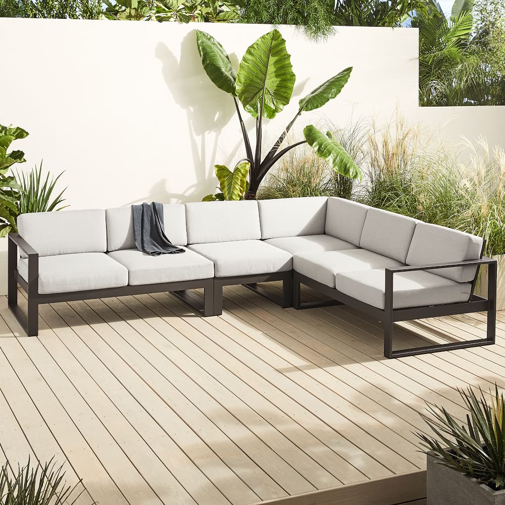 Build Your Own - Portside Aluminum Outdoor Sectional | West Elm