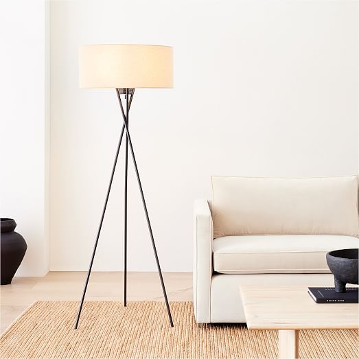 west elm mid century tripod lamp