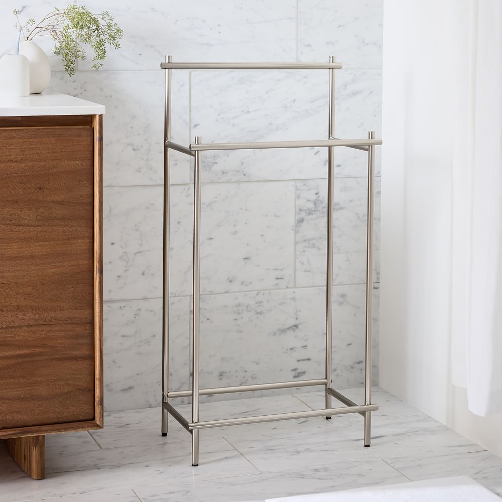 Modern Overhang Freestanding Towel Rack | West Elm