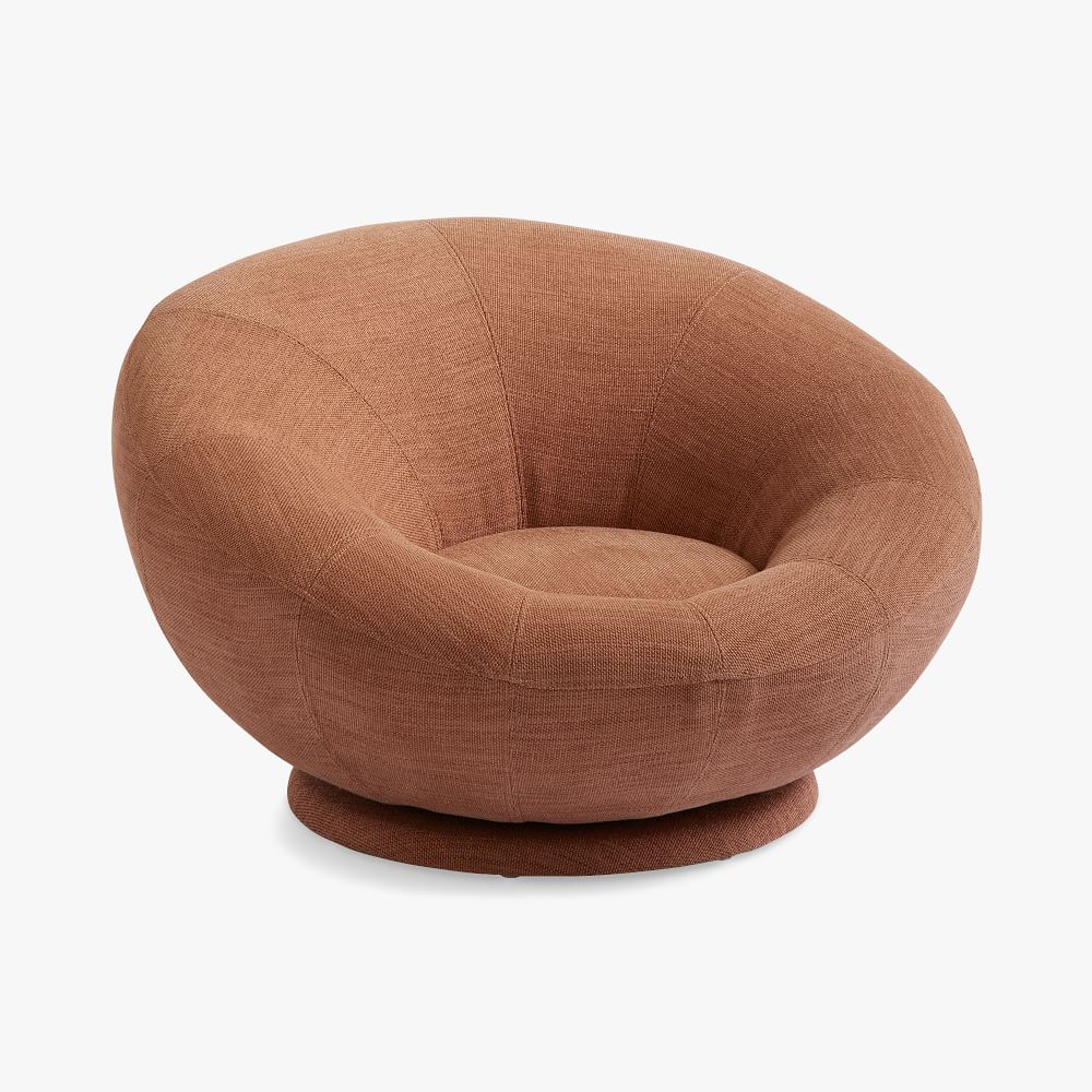 Petite Groovy Swivel Chair West Elm