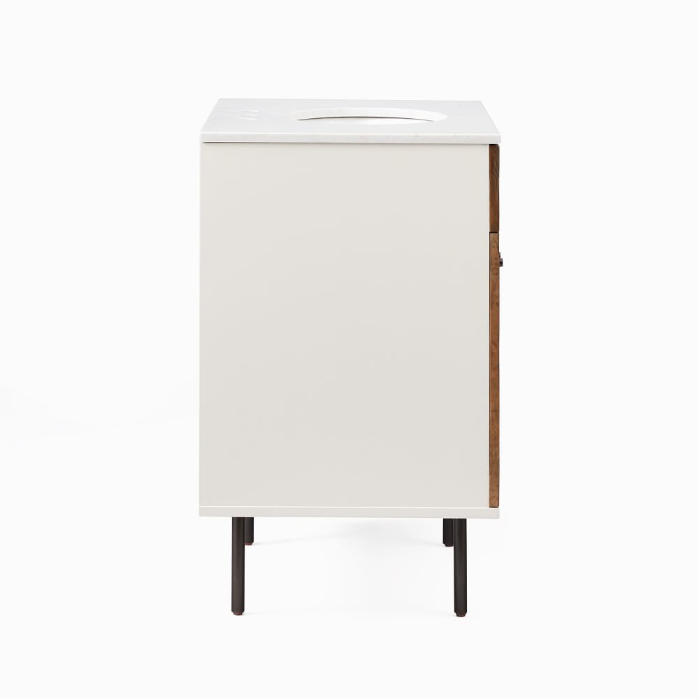 Reclaimed Wood & Lacquer Single Bathroom Vanity West Elm