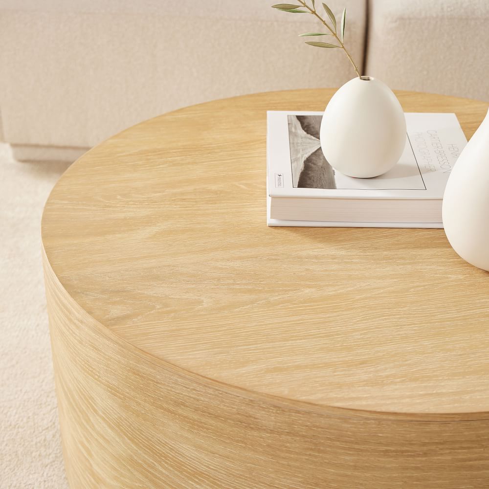 Volume Round Drum Coffee Table (36"44") Wood West Elm