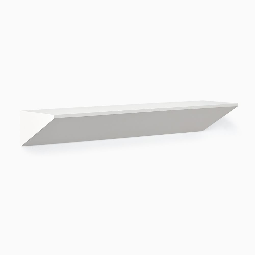 Floating Wedge Wall Shelves White West Elm