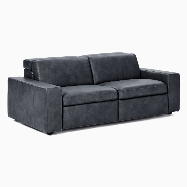 enzo leather reclining sofa