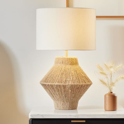 jute table lamp