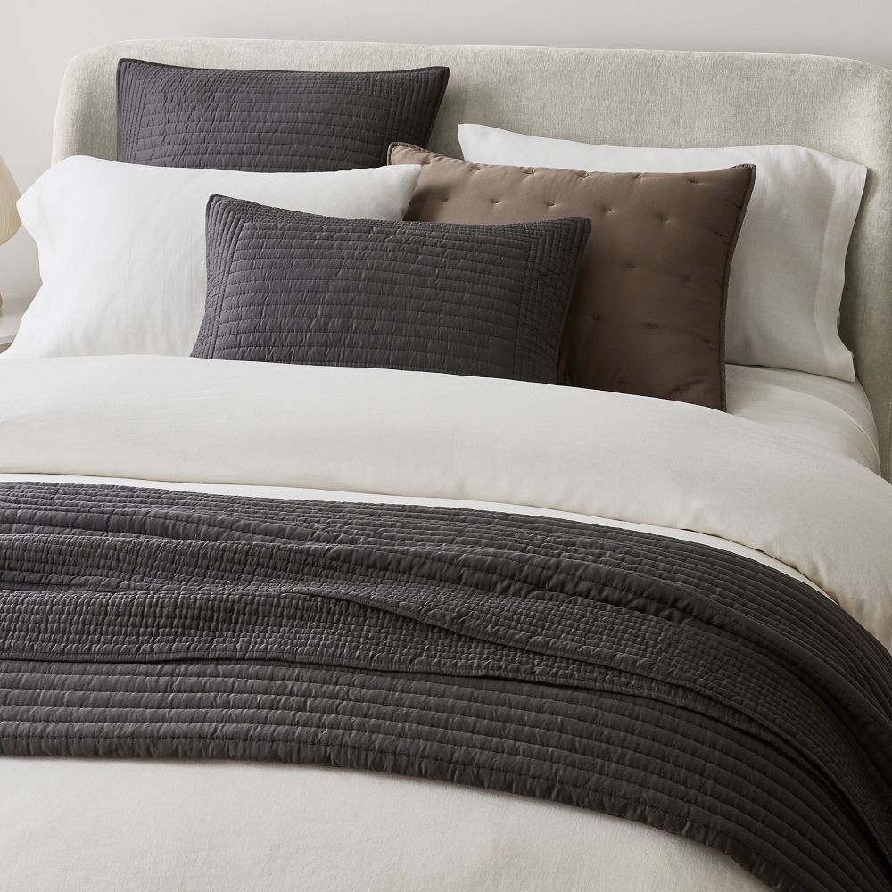 Silky TENCEL™ Pick Stitch Quilt & Shams | West Elm