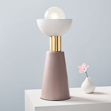 shadeless bedside lamps